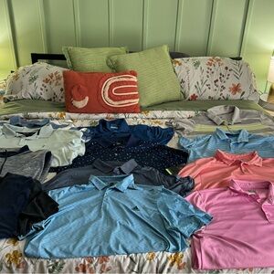Lot of men’s 2x/xxl golf shirts. Callaway, under armour, Nike, PGA TOUR